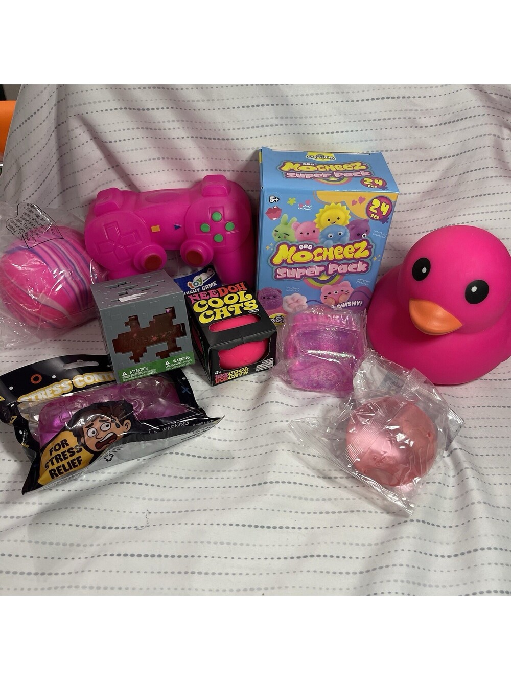 Pink NeeDoh Squishy Bundle 💖 Lot Of 9 Ultimate Sensory Viral 32 Squishies Total